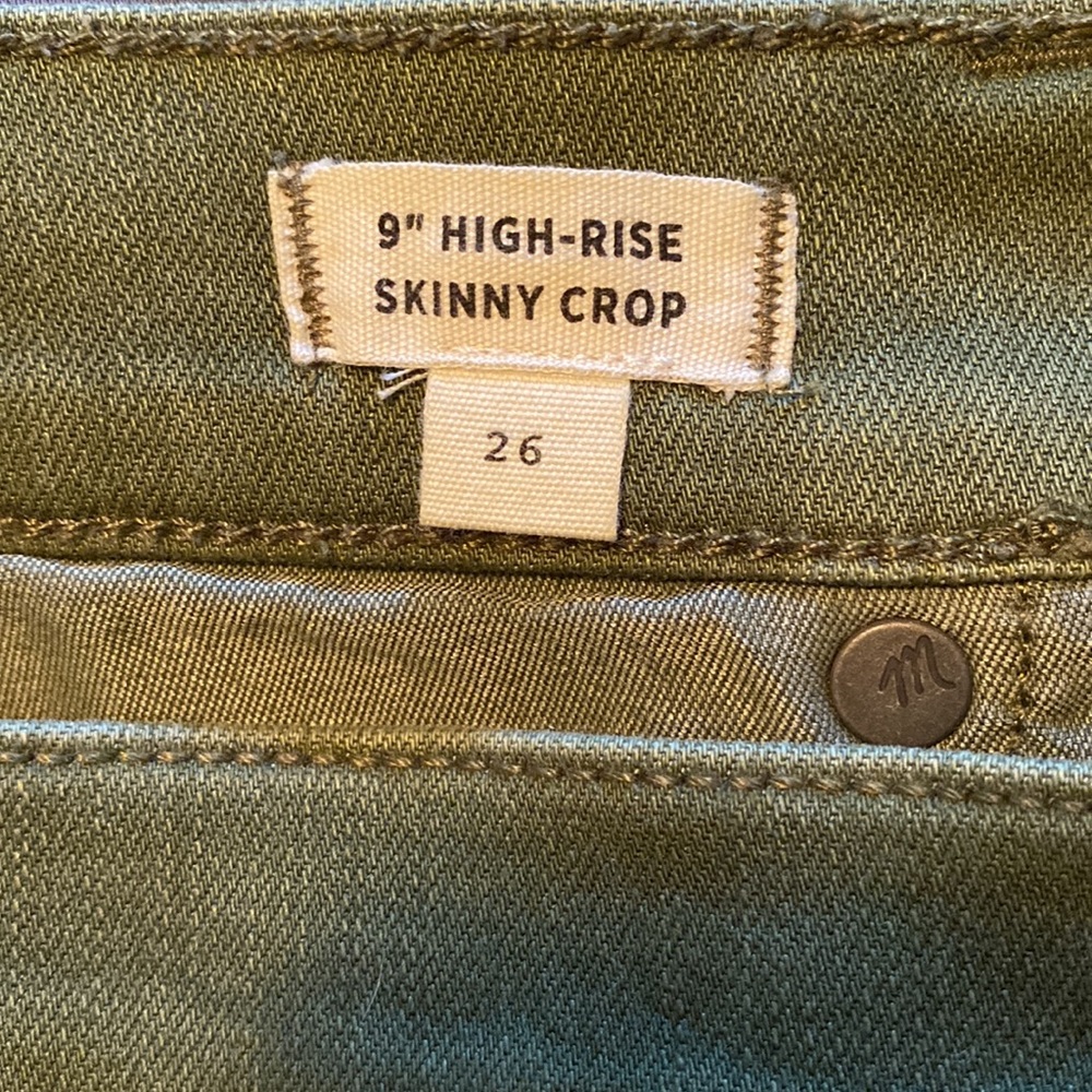 Madewell 9” Rise Skinny Crop Jeans Garment-Dyed Button-Front Edition - Picture 7 of 9